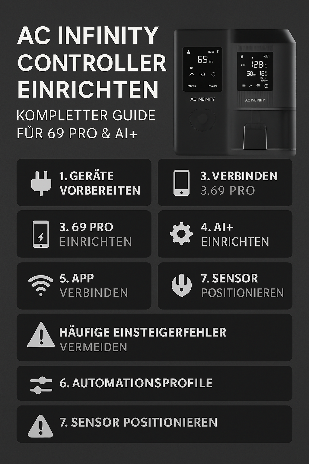 AC Infinity Controller einrichten – 69 Pro &amp;amp; AI+ erklärt - AC Infinity Controller einrichten – 69 Pro &amp;amp; AI+ erklärt