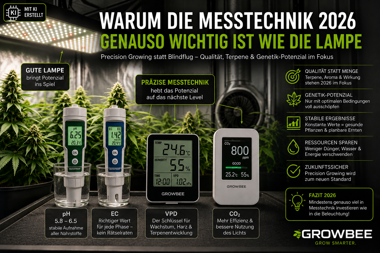 Warum die Messtechnik 2026 genauso wichtig ist wie die Lampe – Precision Growing statt Blindflug - Precision Growing 2026 – Warum Messtechnik wichtiger ist als die Lampe