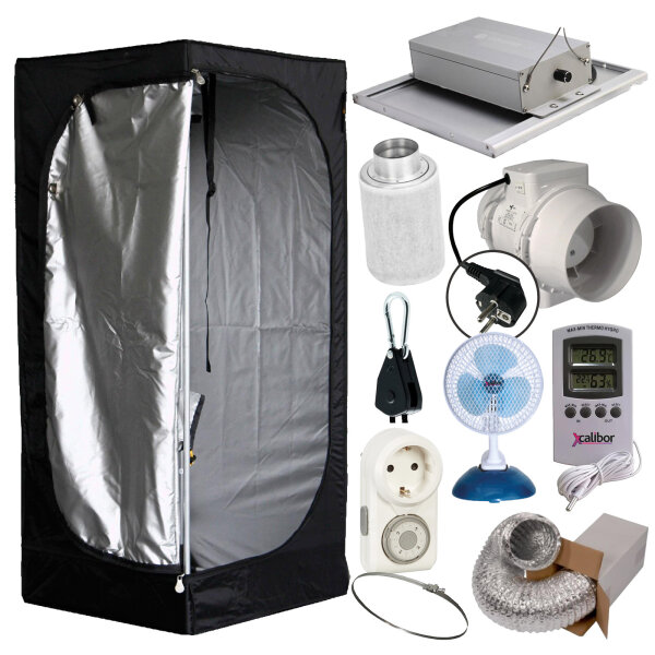 Growbox Komplettset 45x45x180cm inkl. Caluma LED (75W)