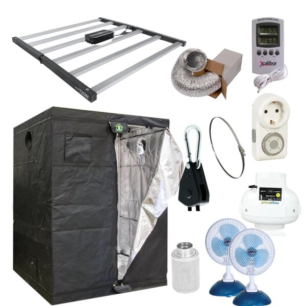 Growbox Komplettset 150x150x200cm inkl. Lumen-King-LED (720W)