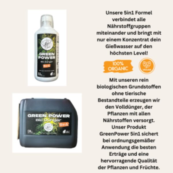 S&R Organics Green Power 5in1 Bio Dnger - Vielseitiger Bio-Dnger f