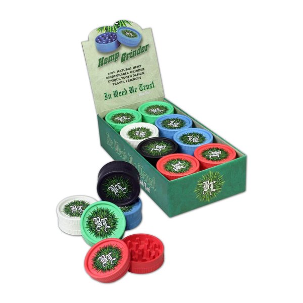BL Grinder 2-tlg. mit Hanffasern  Grün