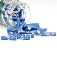 PURIZE® XTRA Slim 5,9mm Size Aktivkohlefilter 100 Stück per Glas Blau