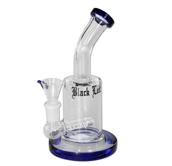 Black Leaf Bubbler mit Inline Slit Diffusor Blau