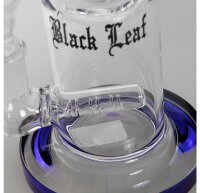 Black Leaf Bubbler mit Inline Slit Diffusor Blau