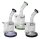 Black Leaf Bubbler mit Inline Slit Diffusor Blau