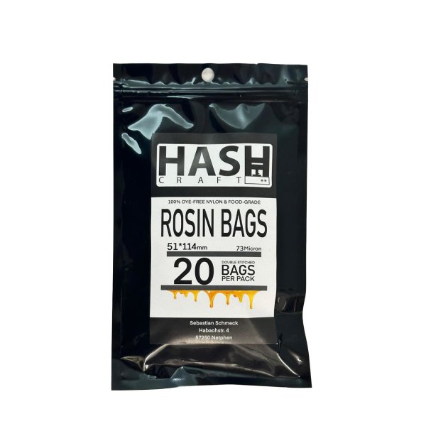 Hashcraft Rosin Bags 73  Micron (µm) 51x114mm, 20 Stück