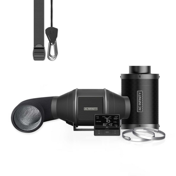 AC Infinity Luftfilter-Set PRO 100 mm mit PRO69 Controller – Inline-Ventilator & Aktivkohlefilter-Kombi