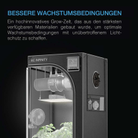 CLOUDLAB 866 Advance Grow Zelt 150 x 150 x 200 cm – 2000D Diamant Mylar Gewebe
