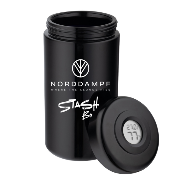 Norddampf Stashbox Mironglass mit Hygro-/Thermometer 500ml