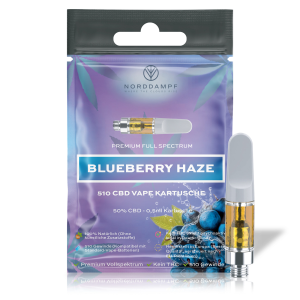 Norddampf BLUEBERRY HAZE – 50? CBD Kartusche