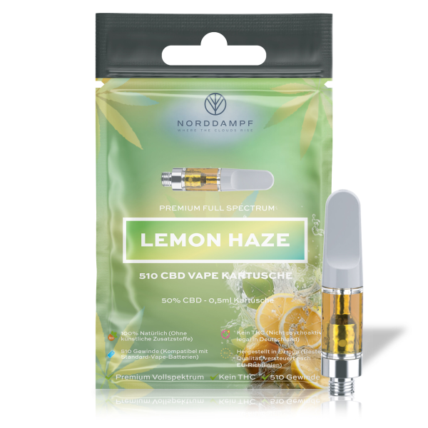 Norddampf LEMON HAZE – 50?% CBD Kartusche