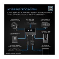 AC Infinity CLOUDLINE PRO T6, leises Inline-Lüftersystem mit Temperatur- und Feuchtigkeitssteuerung, 150 mm
