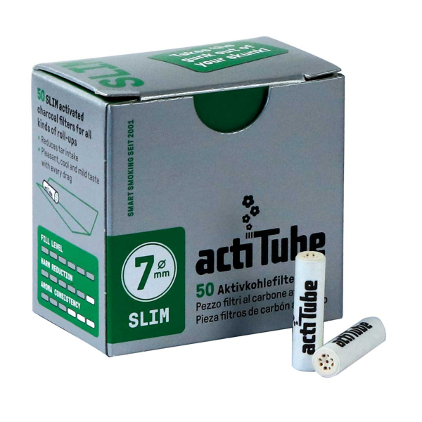 actiTube Slim Activated Carbon Filters – 50 Stück (Ø?7?mm)