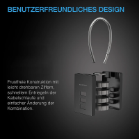 AC Infinity Kombinationsschloss mit Stahlkabel – 2er Pack