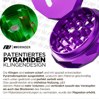 NV Grinder Magnetic Pyramid Grinder 4-Piece Ø 63 mm Growbee Edition