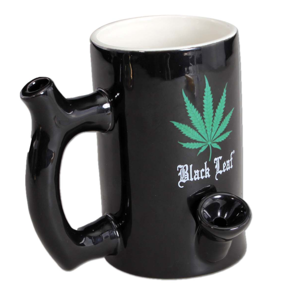 Black Leaf Becherbong Wake+Bake aus Keramik