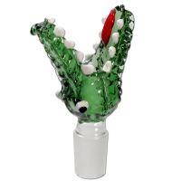 Glaskopf Krokodil grün