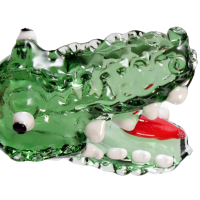 Glaskopf Krokodil grün