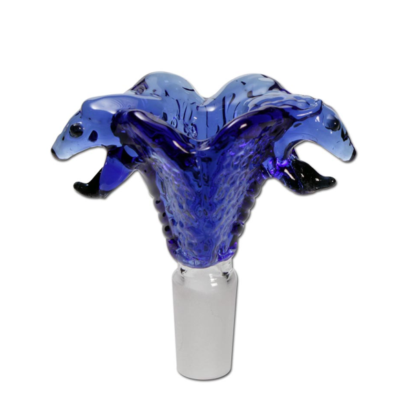 Glaskopf Kobra blau