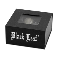 Black Leaf Glaskunstkopf Wirbel Rot