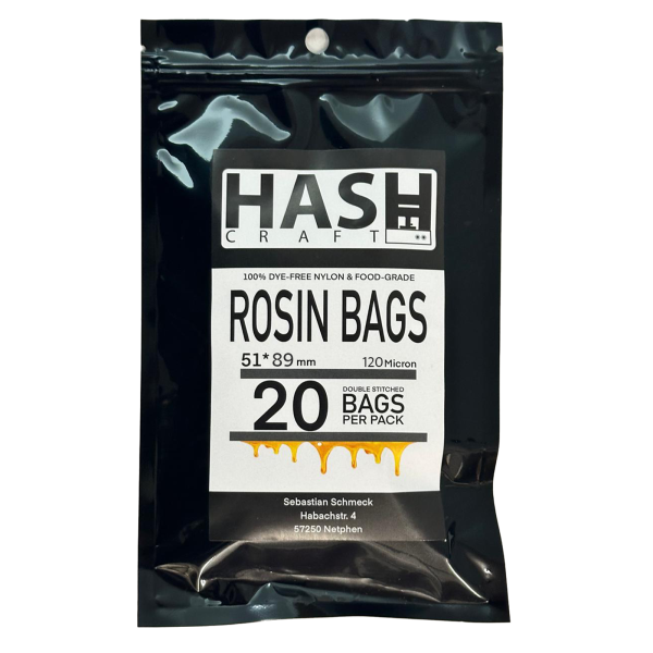 Hashcraft Rosin Bags 120 Micron (µm) 51x89mm, 20 Stück