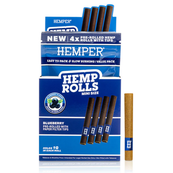 Hemper Hemp Rolls Mini Size Paper Tip – 4-Pack