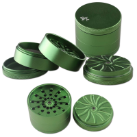 Black Leaf - Masher Aluminium Grinder 4-tlg.