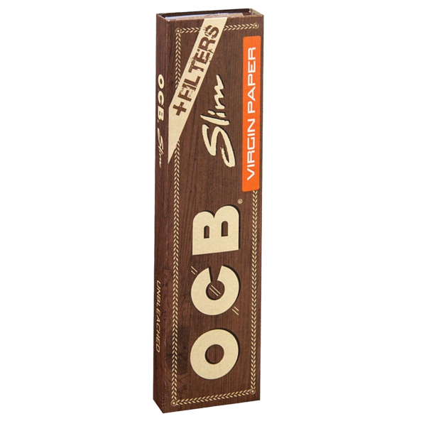 OCB Virgin Papers – King Size Slim (unbleached)
 + Tips