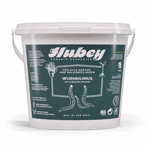 Hubey Wurmhumus Eimer 5L Wurmmist Bodenhilfsstoff für verbesserte Bodenaktivitäten