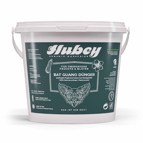 Hubey Bat-Guano Pulver 5kg – 100% Fledermausdünger