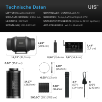 AC Infinity Luftfilter-Set PRO 150 mm mit AI Controller – Inline-Ventilator & Aktivkohlefilter-Kombi
