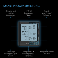 AC Infinity CloudCom B1 Smart Thermo-Hygrometer – mit 3,6 m Sensor-Sonde und App-Anbindung