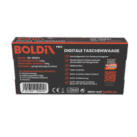 Boldix  DS-500X1 Digitale Feinwaage 0,01g/500g (Taschenwaage mit Prüfgewicht)