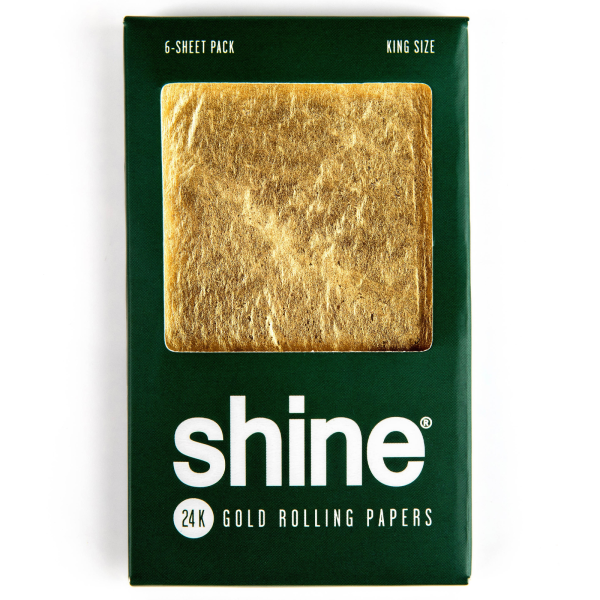 Shine 24K Gold Rolling Papers – 6er Pack King Size Gold Edition