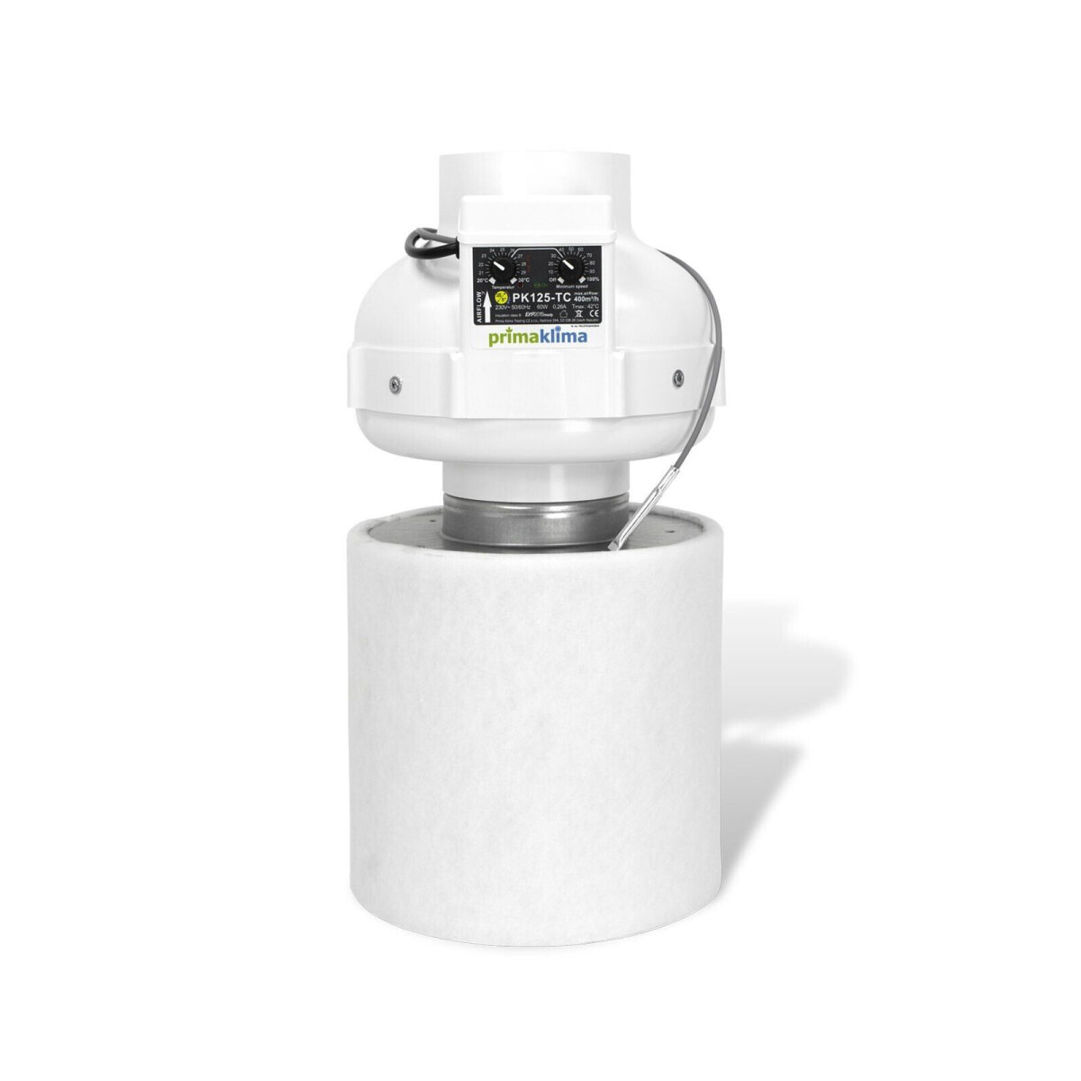 Prima Klima Kombo-Kit PK TC Rohrventilator 125 + PK Carbon Aktivkohlefilter