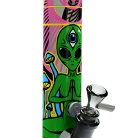 Fire-Flow X Black Leaf Bong TRIPPY ALIEN – NS19 40 cm Glasbong