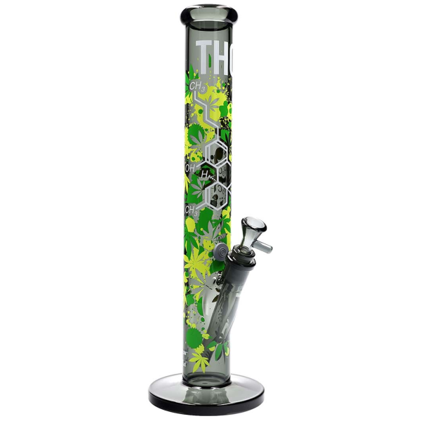 Fire-Flow X Black Leaf Bong THC MOLECULE NS19 40 cm Glasbong