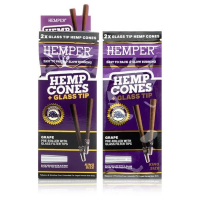 Hemper King Size Hemp Rolls + Glass Tip 2-Pack – Grape
