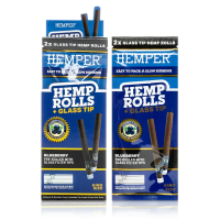 Hemper King Size Hemp Rolls + Glass Tip 2-Pack –...