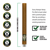 Hemper King Size Hemp Rolls + Glass Tip 2-Pack – Blueberry