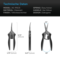 AC Infinity Edelstahl Gartenschere gebogen