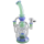 Black Leaf Recyclebong mit Perkolator (blau/grün) – Honeycomb Diffusor Bong