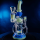 Black Leaf Recyclebong mit Perkolator (blau/grün) – Honeycomb Diffusor Bong