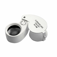 Taifun Taschenlupe 40×25 mm mit LED-Beleuchtung