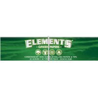 Elements Green Connoisseur KS Slim mit Tips – 32 Leaves