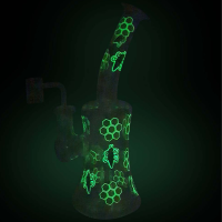 Bee Bong Dabbing Rig 19 cm – fluoreszierend