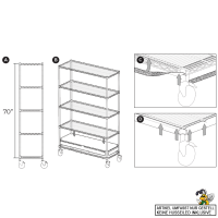 Athena VP Dome Gestell (ohne Zelt) - 120x45x180
