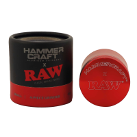 HAMMERCRAFT x RAW Aluminium Grinder 4-teilig Rot –...