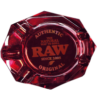 RAW Ruby Red Glass Ashtray